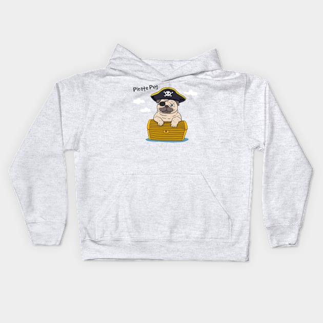 Cute pug Kids Hoodie by This is store